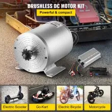 VEVOR Electric Brushless DC Motor 72V 3000W Brushless Electric Motor 4900RPM Brushless Motor Kit w/ Controller and Throttle Grip for Electric Scooter E Bike Engine Motorcycle DIY Part Conversion Kit