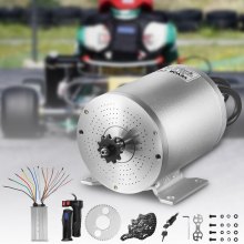 VEVOR Electric Brushless DC Motor,72V 3000W Brushless Electric Motor,4900RPM Brushless Motor Kit,w/Controller and Throttle Grip for Electric Scooter E Bike Engine Motorcycle DIY Part Conversion Kit