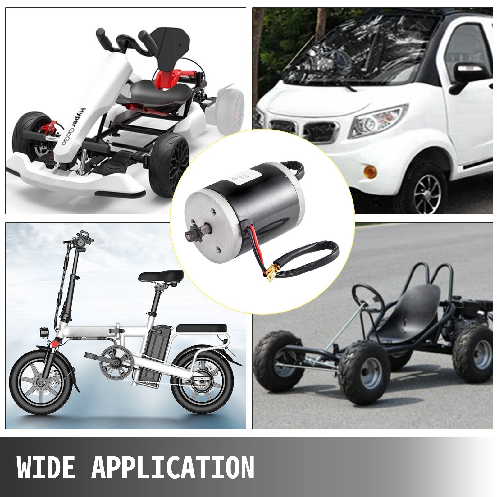 2 100W 24/12V DC Electric Brush Motor 2500Rpm Scooter Project ZY6812 w/Pulley