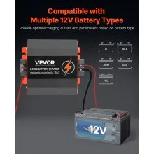 12V 30A DC to DC Charger Battery Charger 375W for Lead-Acid and Lithium AGM GEL