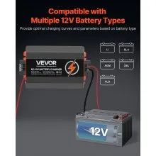 12V 60A DC to DC Charger Battery Charger 750W for Lead-Acid and Lithium AGM GEL