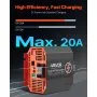 VEVOR 12V 20A DC to DC Battery Charger, 250W, On-Board Battery Charger for Lead-Acid, Lithium, AGM, GEL, and Flooded Batteries, Smart Multi-Stage Charging, for RVs, Commercial Vehicles, Boats, Yachts