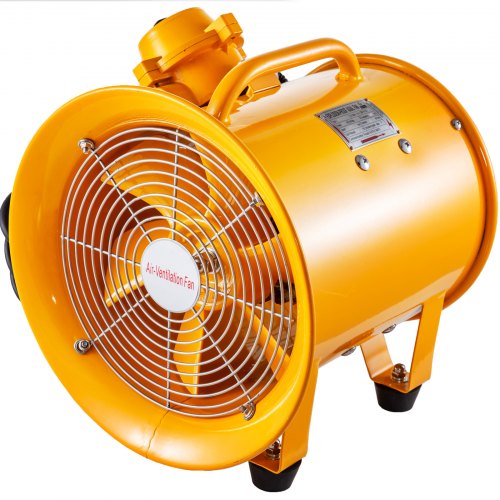 VEVOR Explosion Proof Fan 10 Inch(250mm) Utility Blower Fan 350W 220V 60HZ Speed 3450 RPM for Extraction and Ventilation in Potentially Explosive Environments