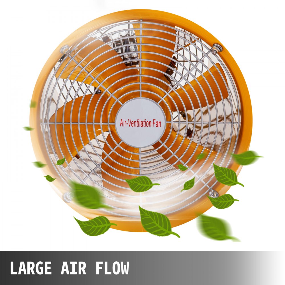 VEVOR Explosion Proof Fan 10 Inch(250mm) Utility Blower Fan 350W 220V 60HZ Speed 3450 RPM for Extraction and Ventilation in Potentially Explosive Environments