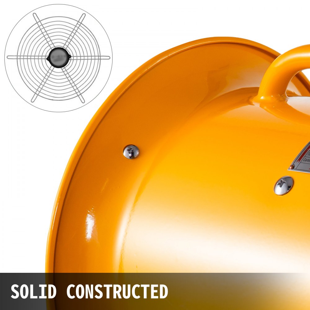 VEVOR Explosion Proof Fan 10 Inch(250mm) Utility Blower Fan 350W 220V 60HZ Speed 3450 RPM for Extraction and Ventilation in Potentially Explosive Environments