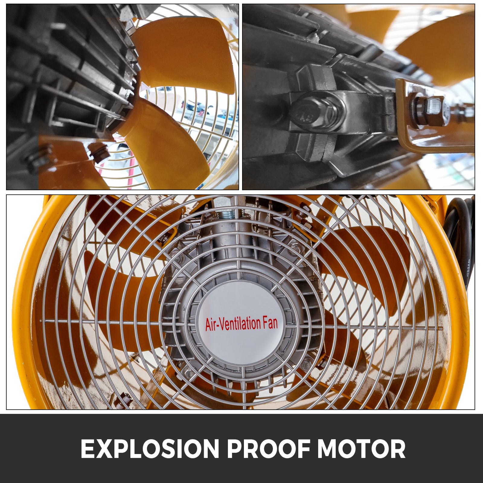 VEVOR Explosion Proof Fan 12 Inch(300mm) Utility Blower 550W 110V 60HZ Speed 3450 RPM for Extraction and Ventilation in Potentially Explosive Environments