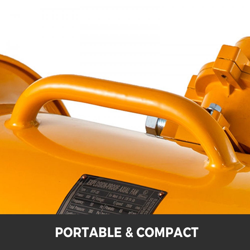 VEVOR 12 Inch(300mm) Atex Rated Ventilators, 500W Explosion Proof Fan,220V Ventilator with 50HZ Speed 2920 RPM for Extraction and Ventilation in Potentially Explosive Environments