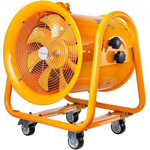 VEVOR Ventilador a prueba de explosiones, ventilador de 16 pulgadas, ventilador portátil de 1,1 KW, 110 V, ventilador a prueba de explosiones, ventilador de ventilación de 60 Hz, 3450 rpm para ventilación de extracción en entornos potencialmente explosivos