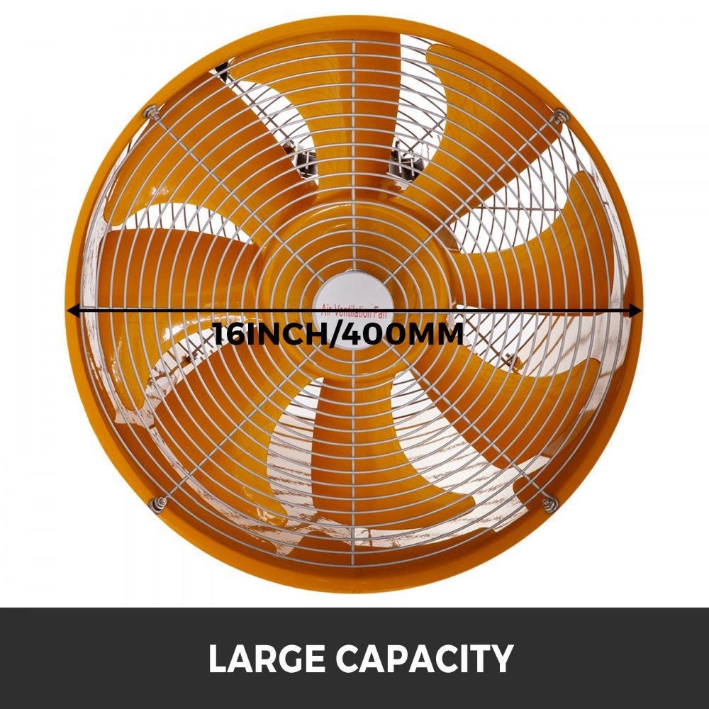 VEVOR Explosion Proof Fan, 16inch Utility Blower Fan 1.1KW 110V Portable Ventilator Explosion Proof Fan 60Hz 3450rpm Ventilation Fan for Extraction Ventilation in Potentially Explosive Environments