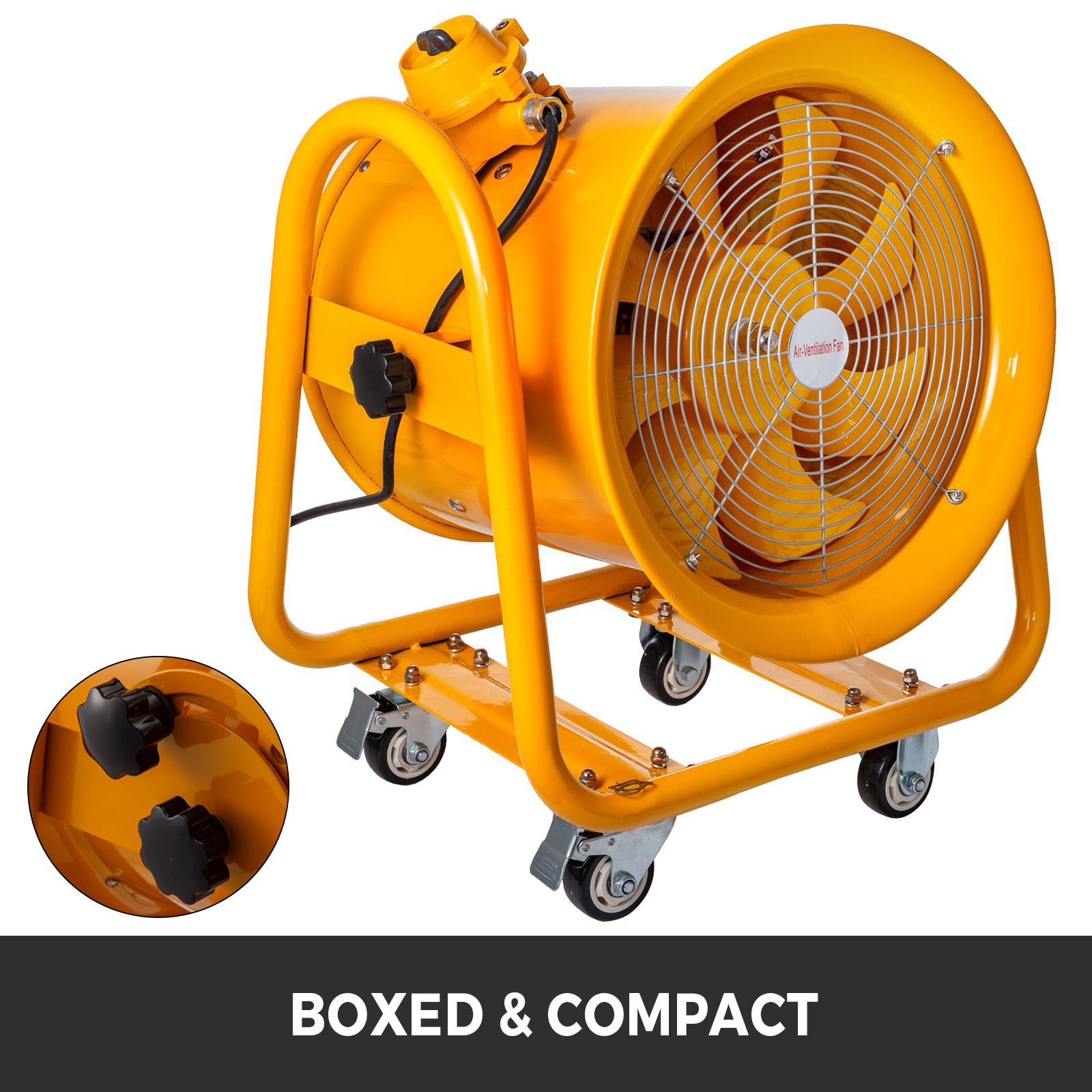 VEVOR Explosion Proof Fan, 16inch Utility Blower Fan 1.1KW 110V Portable Ventilator Explosion Proof Fan 60Hz 3450rpm Ventilation Fan for Extraction Ventilation in Potentially Explosive Environments