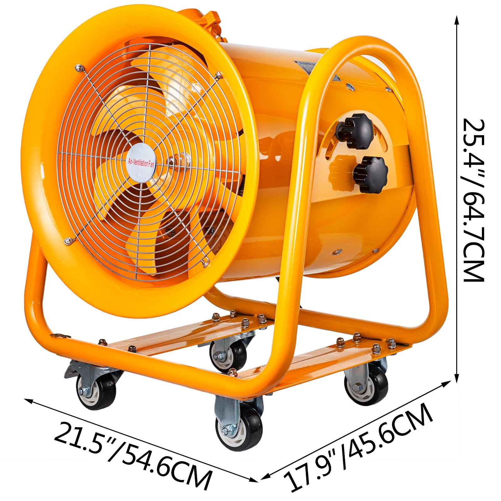 VEVOR Explosion Proof Fan, 16inch Utility Blower Fan 1.1KW 110V Portable Ventilator Explosion Proof Fan 60Hz 3450rpm Ventilation Fan for Extraction Ventilation in Potentially Explosive Environments