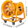 Ventiladores certificados ATEX Ventilador a prueba de explosiones de 16 pulgadas para ventilación en aceite de oficina
