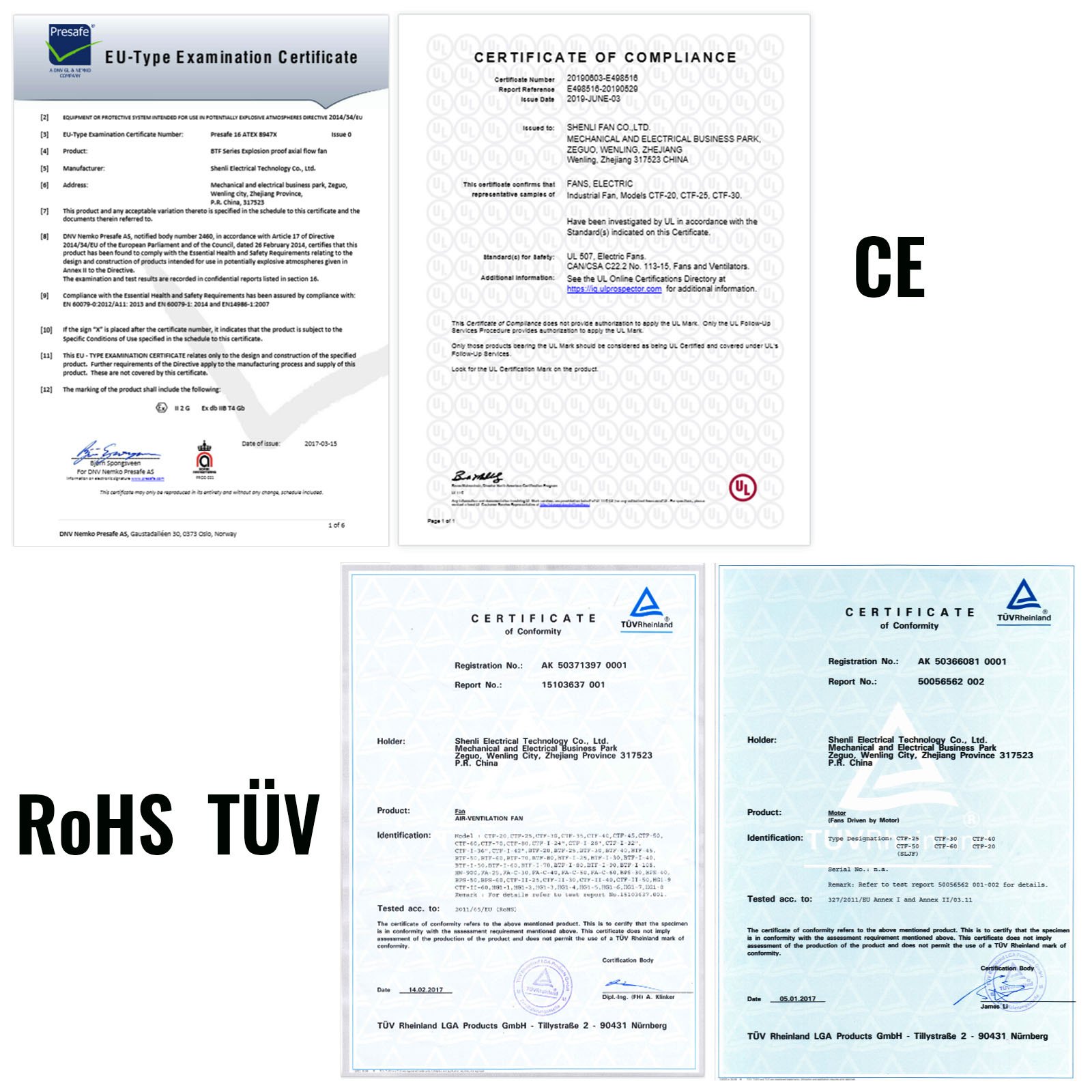 ATEX Certified Ventilators Explosion Proof Fan 16 Inch for Ventilation in Office Oil