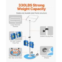 Sit to Stand Lift for Elderly with 360° Swivel Turner Standing Assist Aid 330LB