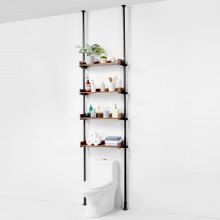 VEVOR Over the Toilet Storage 4-Tier Bathroom Shelf Rack Space Saver Organizer