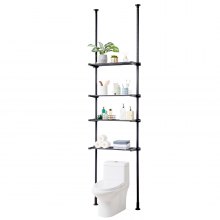 VEVOR Over the Toilet Storage 4-Tier Bathroom Shelf Rack Space Saver Organizer