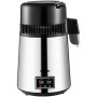 VEVOR Water Distiller, 4L Distilled Water Maker, Pure Water Distiller with Dual Temperature Displays, 750W Distilled Water Machine, Water Distillers for Home Countertop with Glass Container, Silver