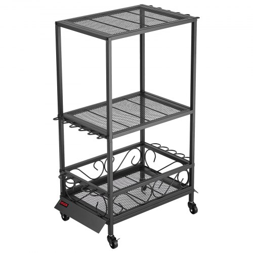 VEVOR Garage Fishing Pole Rack  360 Rotating Steel,10 Rods