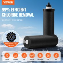 VEVOR 1.5G Gravity-fed Water Filter Countertop System Stainless Steel 2 Filters