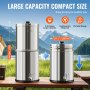 VEVOR 2.25G Gravity-fed Water Filter Countertop System Stainless Steel 2 Filters