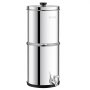VEVOR Gravity-fed Water Filter System, 2.25G 304 Stainless-Steel Countertop System, Water Filtration System, Reduces Lead and up to 99% of Chlorine, with 2 Carbon Filters & Spigot, for Home Camping RV