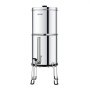 VEVOR Gravity-fed Water Filter System, 2.25G 304 Stainless-Steel Countertop Water Filtration System, Reduces Lead and up to 99% of Chlorine, with 2 Ceramic Carbon Filters, Water Level  Spigot, Stand