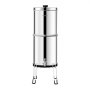 VEVOR Gravity-fed Water Filter System, 2.25G 304 Stainless-Steel Countertop Water Filtration System, Reduces Lead and up to 99% of Chlorine, with 2 Carbon Filters/Spigot/Stand, for Home Camping RV