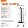 VEVOR 2.25G Gravity-fed Water Filter Countertop System Stainless Steel 2 Filters