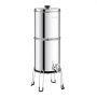 Sistema de filtración de agua por gravedad VEVOR, sistema de filtración de agua para encimera de acero inoxidable 304 de 2,25 G, reduce el plomo y hasta el 99 % del cloro, con 2 filtros de carbón cerámico, grifo y soporte.