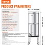 VEVOR Gravity-fed Water Filter System, 2.25G 304 Stainless-Steel Countertop Filtration System, Reduces Lead and up to 99% of Chlorine, with 2 Activated Carbon Filter, 2 Defluorination Filter, Spigot