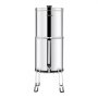 VEVOR Gravity-fed Water Filter System, 2.25G 304 Stainless-Steel Countertop Filtration System, Reduces Lead and up to 99% of Chlorine, with 2 Activated Carbon Filter, 2 Defluorination Filter, Spigot