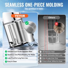 VEVOR 2.25G Gravity-fed Water Filter Countertop System Stainless Steel 4 Filters