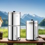 VEVOR Gravity-fed Water Filter System, 2.25G 304 Stainless-Steel Countertop System, Water Filtration System, Reduces Lead and up to 99% of Chlorine, with 2 Carbon Filters, and Water Level  Spigot