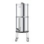 VEVOR Gravity-fed Water Filter System, 2.25G 304 Stainless-Steel Countertop System, Water Filtration System, Reduces Lead and up to 99% of Chlorine, with 2 Carbon Filters, Water Level  Spigot, Stand