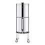 VEVOR Gravity-fed Water Filter System, 2.25G 304 Stainless-Steel Countertop System, Water Filtration System, Reduces Lead and up to 99% of Chlorine, with 2 Carbon Filters, Water Level  Spigot, Stand
