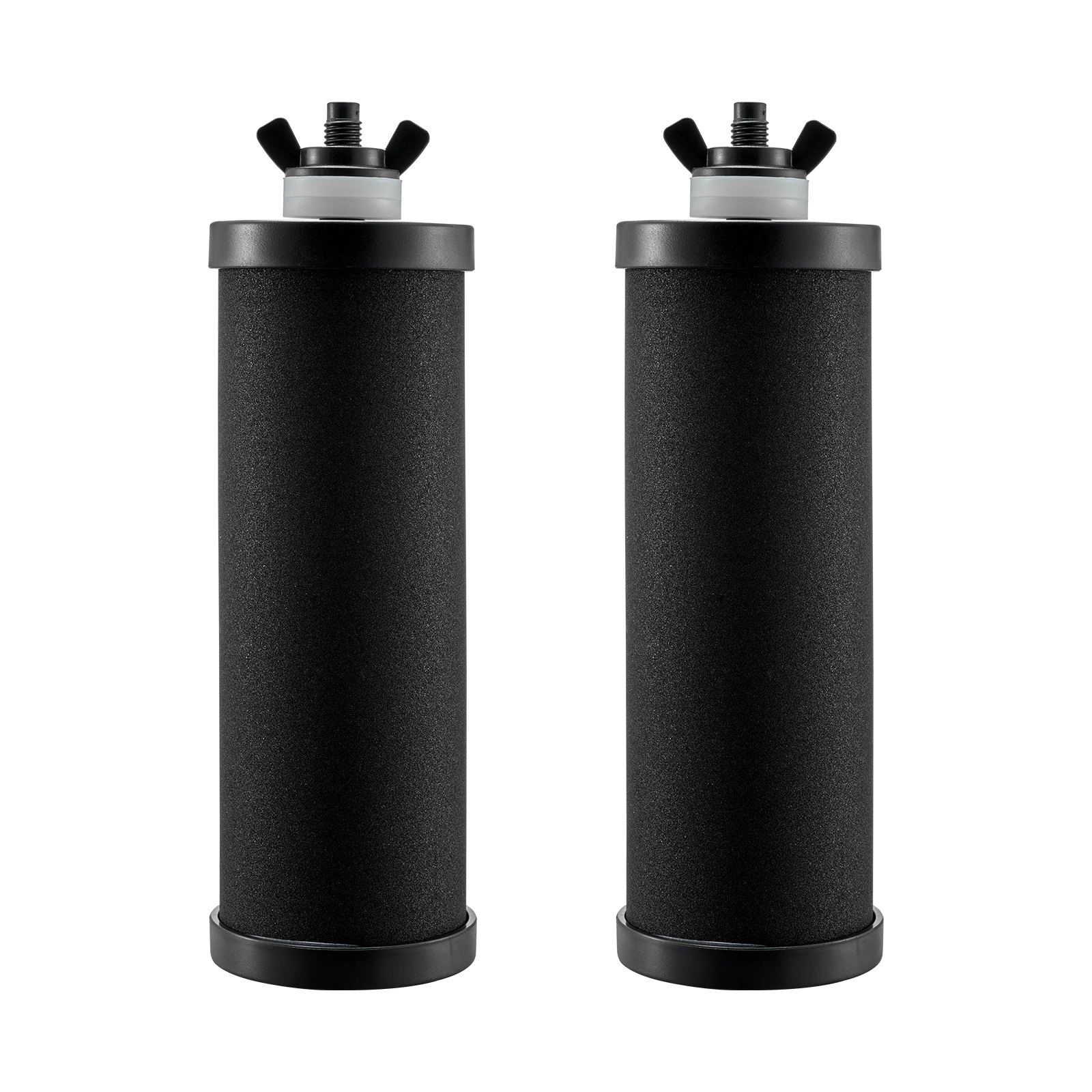 VEVOR Water Filters Replacement, Purification Elements, Activated Carbon Replacement Filters, Easy to Replace Water Filter, Gravity Water Filter System, Compatible with Most Brands, Pack of 2, Black