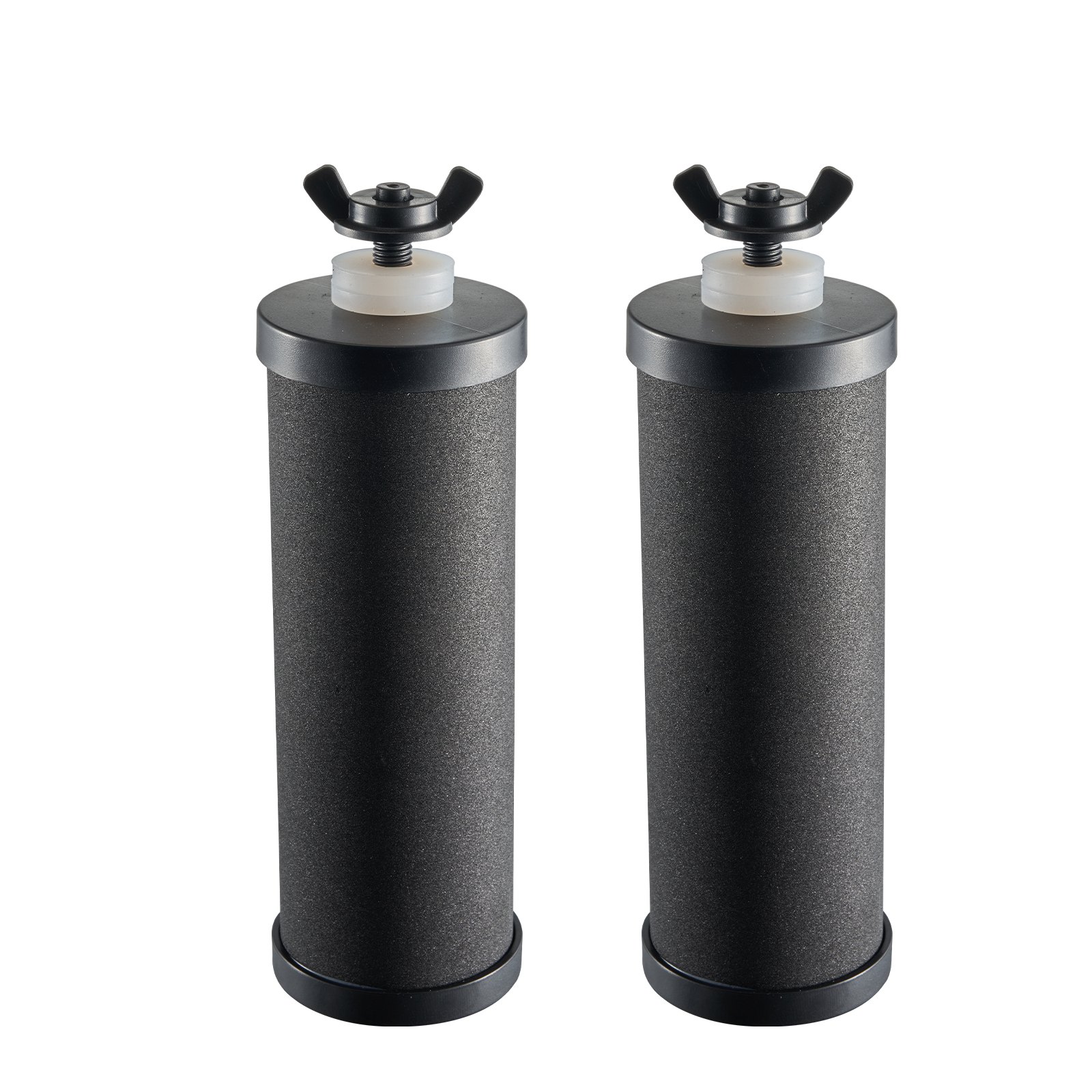 VEVOR Water Filters Replacement, Purification Elements, Activated Carbon Replacement Filters, Easy to Replace Water Filter, Gravity Water Filter System, Compatible with Most Brands, Pack of 2, Black