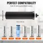 VEVOR Water Filters Replacement, Purification Elements, Activated Carbon Replacement Filters, Easy to Replace Water Filter, Gravity Water Filter System, Compatible with Most Brands, Pack of 2, Black