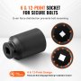 VEVOR akselmøtrik Socket Socket Sæt 1/2" Drive Deep 6+12-Points 14PCS Metrisk Socket