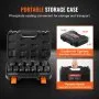 VEVOR Axle Nut Impact Socket Set 1/2" Drive Deep 6+12-Point 14PCS Metric Socket
