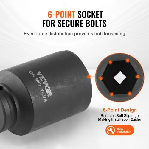 EGOFIX 1/2" Drive Impact Socket Set - 10 Piece CR-MO Metric Deep Sockets 30-36mm, With Adapters & Case - View #6