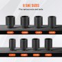 VEVOR Axle Nut Impact Socket Set 3/4" Deep Drive 6-Point 8PCS SAE Spindle Socket