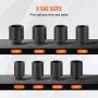 VEVOR Axle Nut Impact Socket Set, 3/4" Drive Deep 6-Point 8-Piece SAE Spindle Nut Socket Set, CR-MO Heat Treated Large Socket Set with Storage Case, for Auto Repair, Removing or Installing Axle Nuts