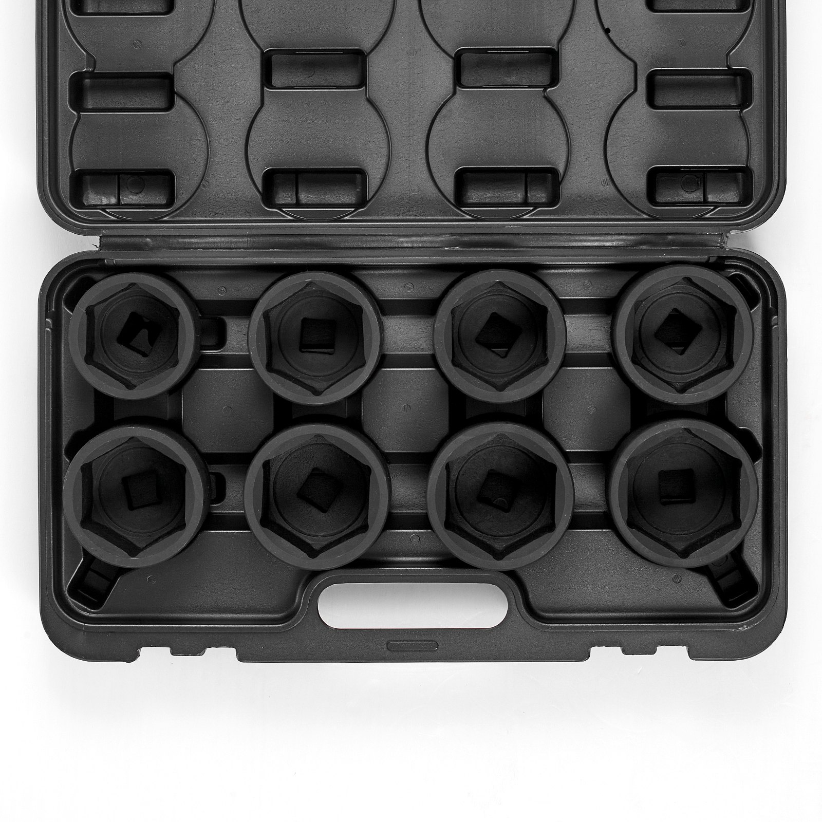 VEVOR Axle Nut Impact Socket Set, 3/4" Drive 6-Point 8-Piece SAE Spindle Nut Socket Set, CR-MO Heat Treated Large Socket Set with Storage Case, for Auto Repair, Removing or Installing Axle Nuts