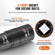 VEVOR Lug Nut Impact Socket Set 1/2 in Drive Metric and SAE 6-Point Flip Socket