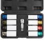 VEVOR Lug Nut Impact Socket Set, 1/2 inch Drive Metric and SAE 6-Point Deep Socket Set, 8 Total Lug Nut Sizes, CR-MO Steel Wheel Socket Set with Storage Case and Extension Bar, for Auto Repair