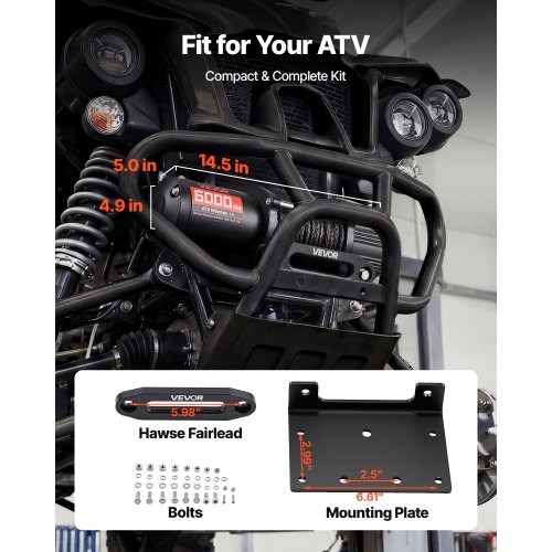 Elektriline vints ATV/UTV-le 12 V, 2721 kg — pilt 5