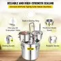 VEVOR Alcohol Still, 13.2Gal / 50L Stainless Steel Water Alcohol Distiller Copper Tube Home Brewing Kit Build-in Thermometer for DIY Whisky Wine Brandy, Silver