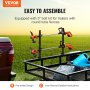Suporte de rack para aparador de ervas daninhas VEVOR de 2 lugares para trailer de paisagem aberta com chave