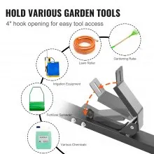 VEVOR Trimmer Rack, 2 Place Weeder Trimmer Rack, Trim Holder Trailer Rack Carrier with Zinc Alloy Password Lock, Mount On Landscape Truck Trailer Enclosed Trimmer Rack Weed Eater Racks, Pair